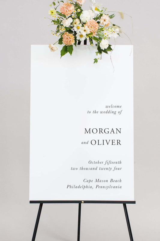 Acrylic Wedding Welcome Sign | The Morgan