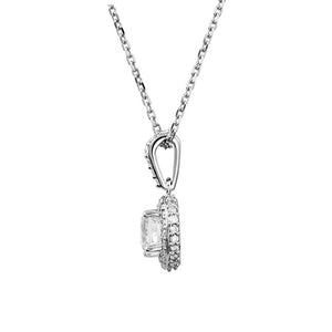 5/8 Cttw Diamond Entourage Necklace in 14k White Gold, 18 Inch