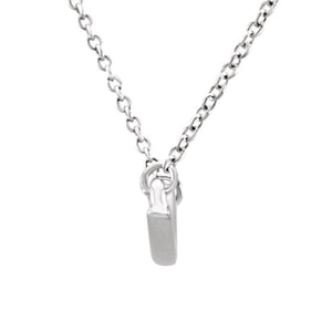 Freeform Bar Necklace in 14k White Gold, 17.5 Inch
