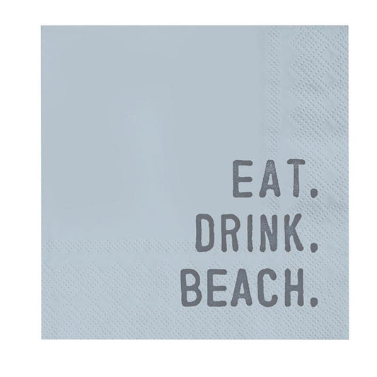 Face to Face Cocktail Napkins - Eat. Drink. Beach.
