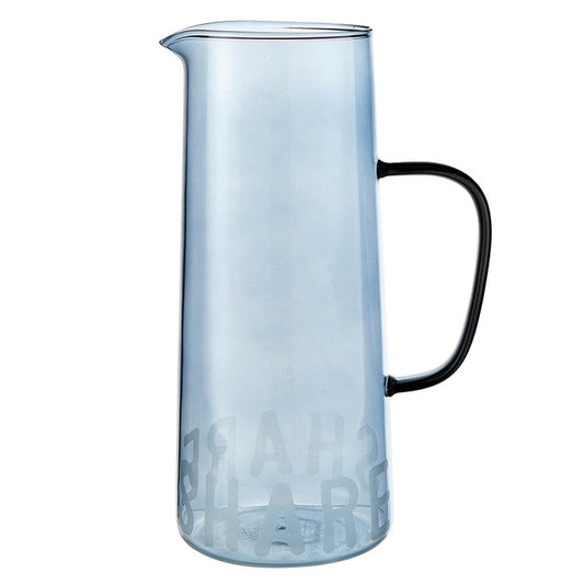 Face to Face Blue Glass Pitcher - Share