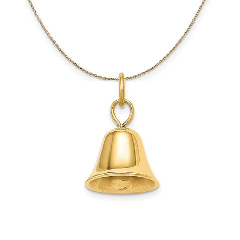 14k Yellow Gold Wedding Bell Necklace