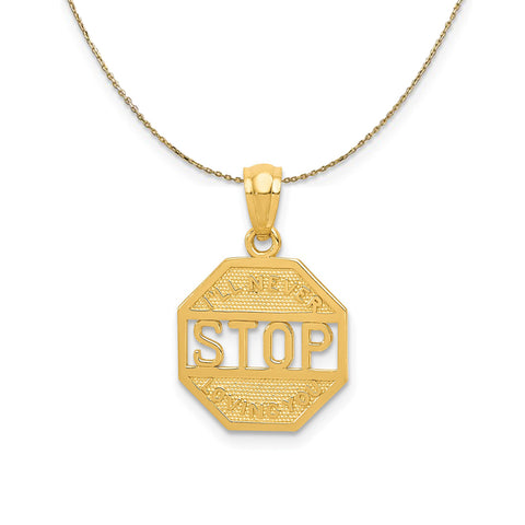 14k Yellow Gold I'll Never Stop Loving You Necklace