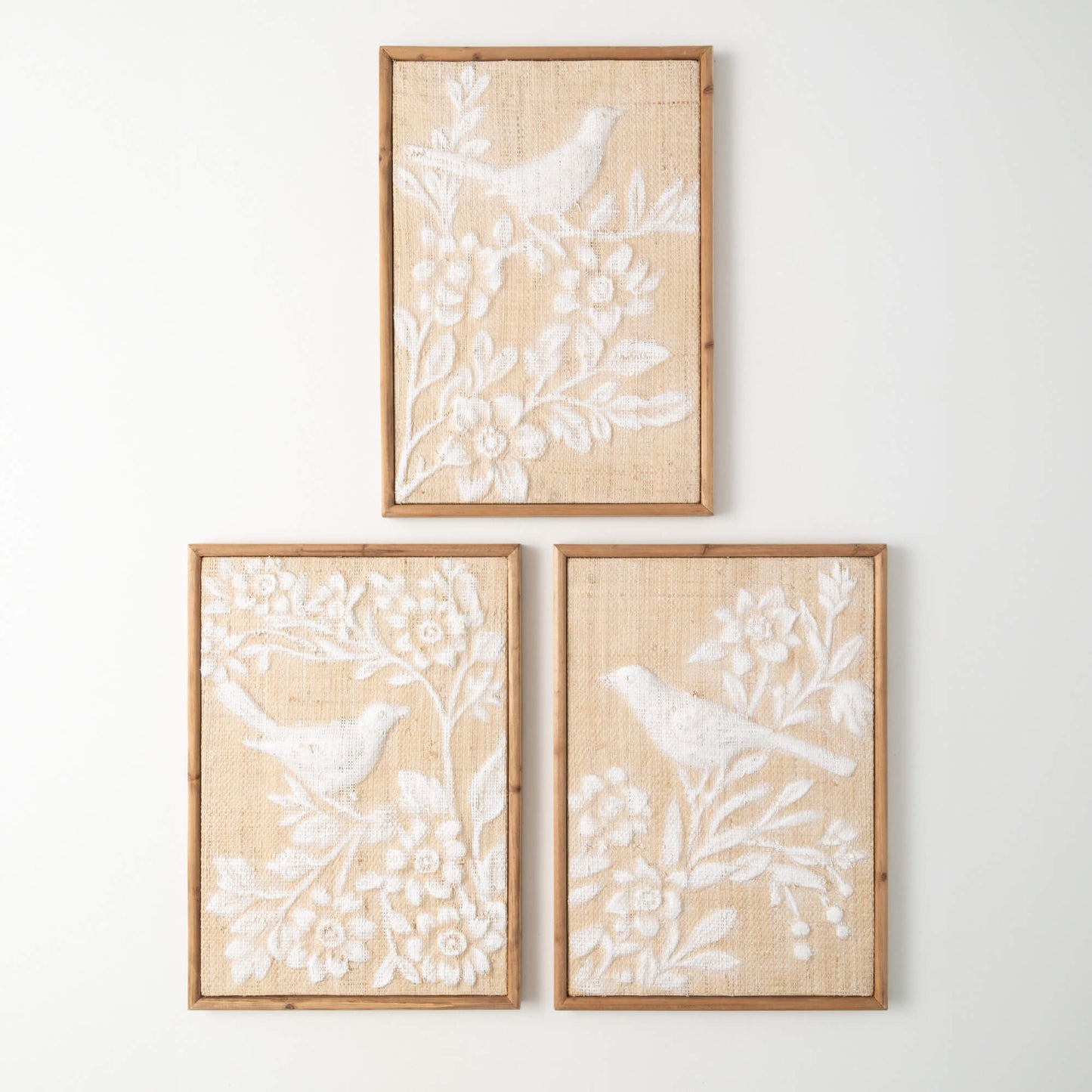 Bird And Botanicals Art Trio
