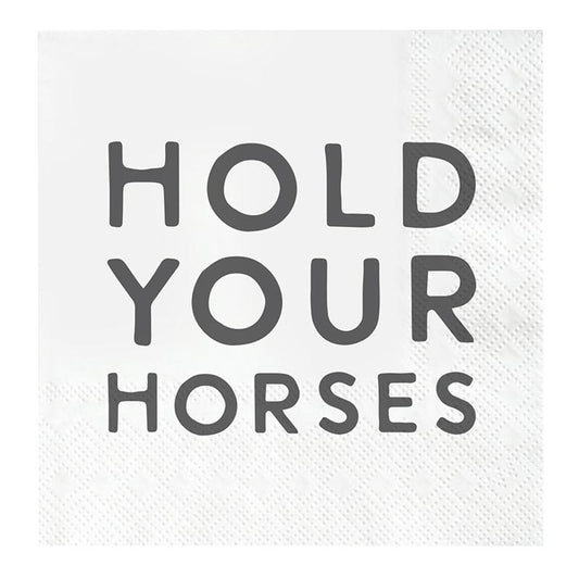 Face to Face Cocktail Napkins - Hold Horses