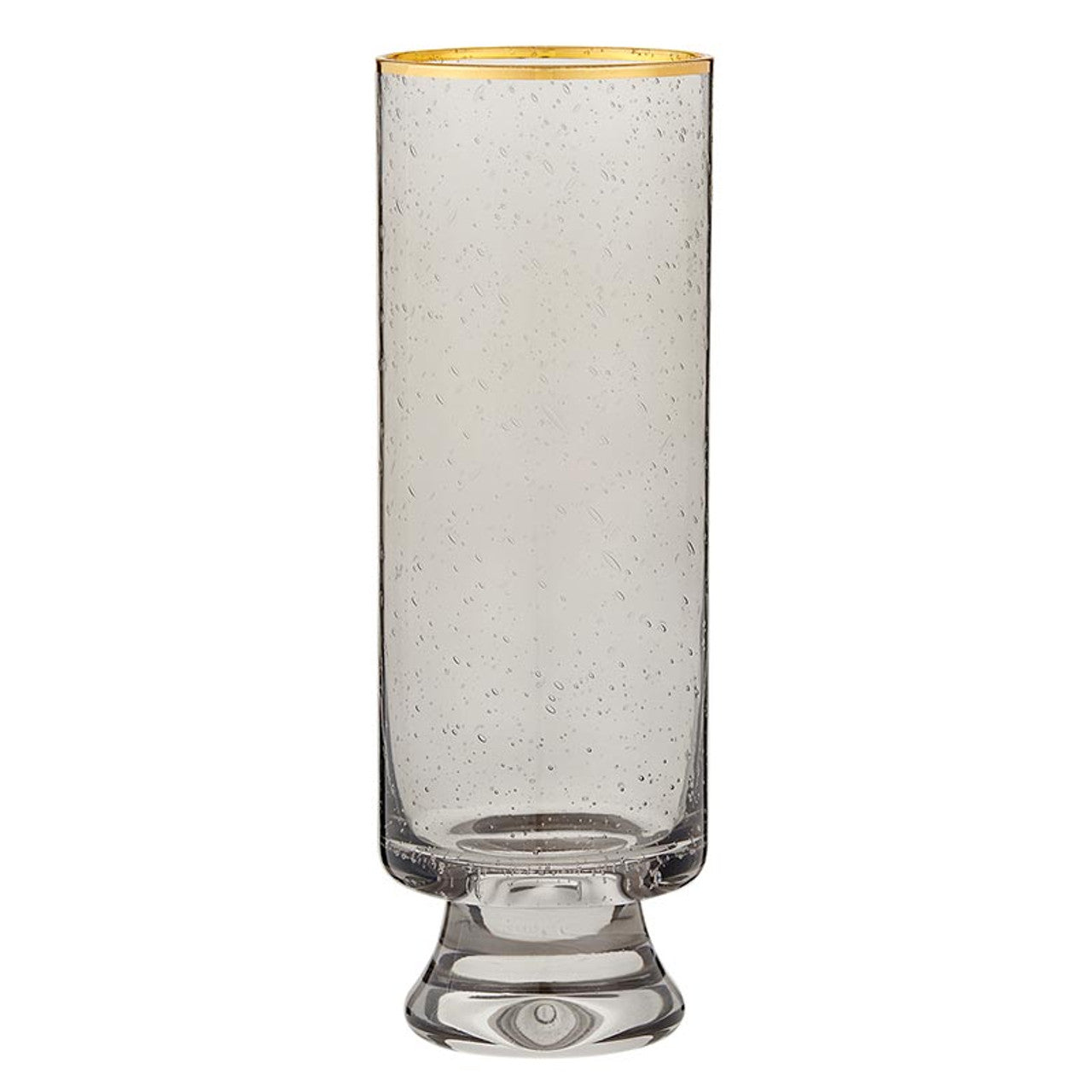 Gold Rimmed Glass - Grey - Champagne