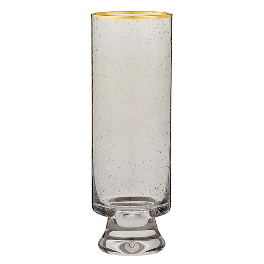 Gold Rimmed Glass - Grey - Champagne