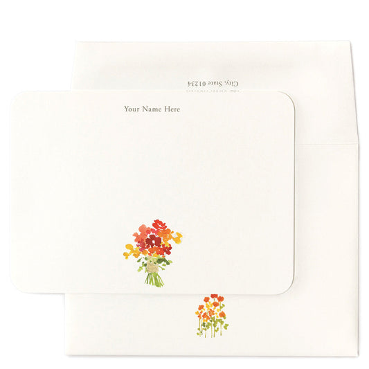 Kitchen Flowers Personalized Note Cards