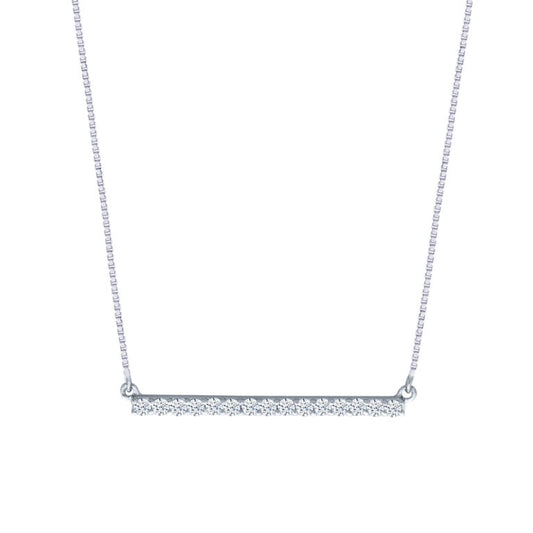 Lab Grown Horizontal Diamond Bar Necklace
