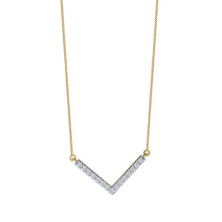 Lab Grown Diamond Chevron Necklace