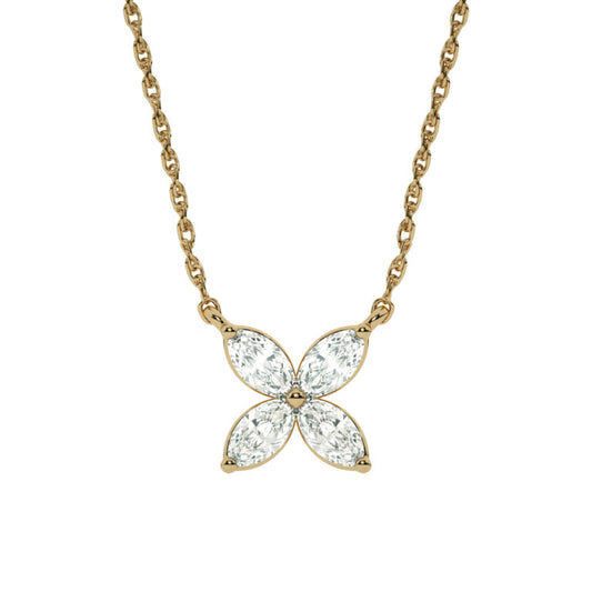Lab Grown Marquise Bloom Diamond Necklace