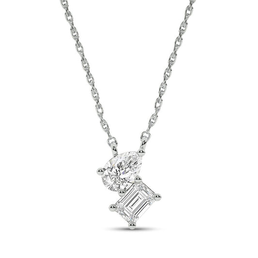 Entwined Destinies White Gold Lab Diamond Necklace