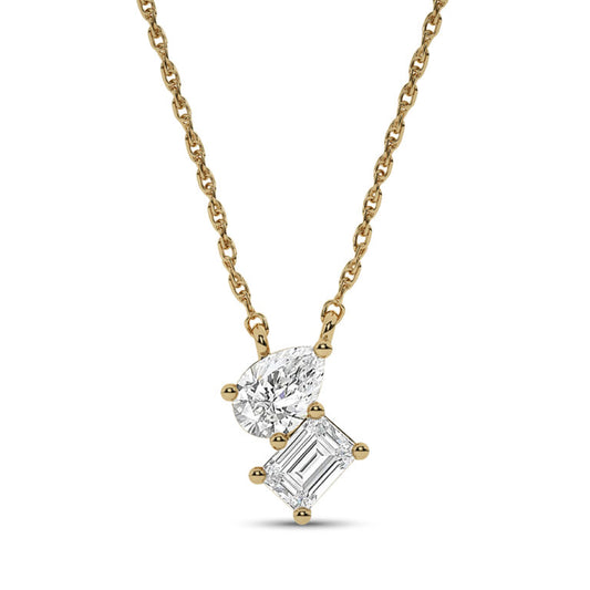 Entwined Destinies Yellow Gold Lab Diamond Necklace