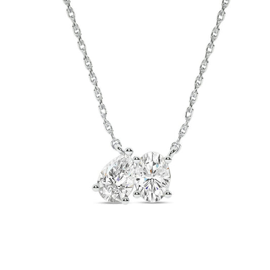 Kismet Sterling Silver Lab Grown Diamond Necklace