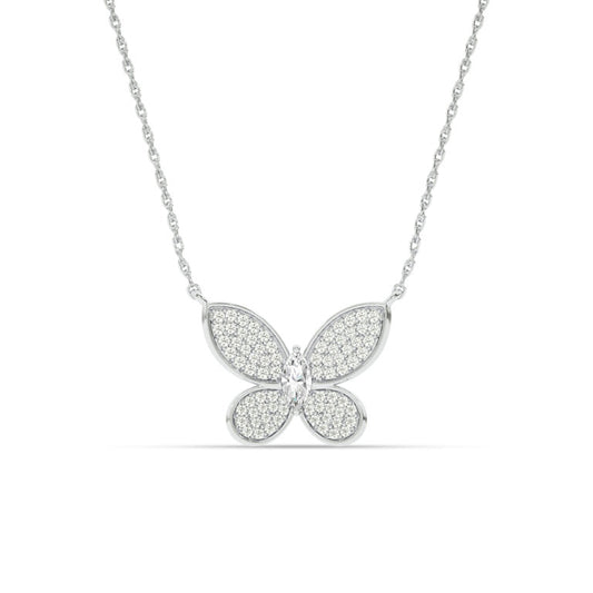 Fluttering Brillance Lab Grown Butterfly Diamond Necklace