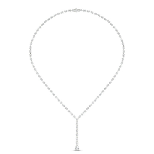 Endless Brilliance White Gold Lab Grown Diamond Lariat Neklcae