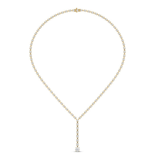 Endless Brilliance Yellow Gold Lab Grown Diamond Lariat Neklcae
