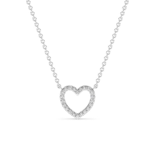 Pulse Lab Created Diamond Heart Necklace