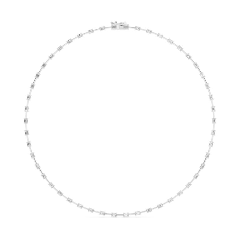 Noblesse Lab Grown Emerald Cut Diamond Necklace