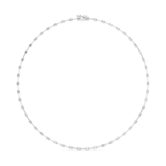 Noblesse Lab Grown Emerald Cut Diamond Necklace
