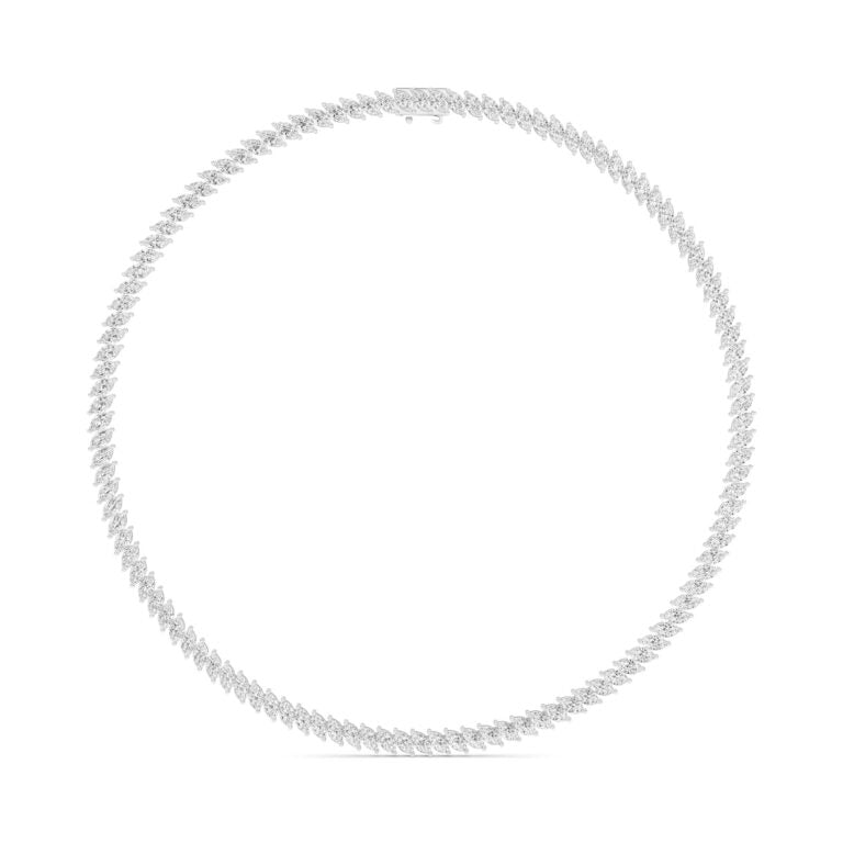 Throne Lab Grown Marquise Diamond Tennis Necklace