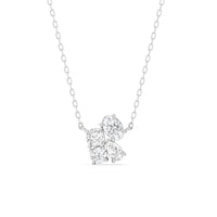 Brilliant Cluster Diamond Necklace