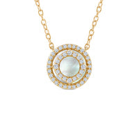 Signature Mother of Pearl and Diamond Double Necklace