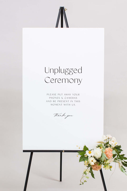 Gatorboard No Cell Phone Sign Wedding | The Tamera