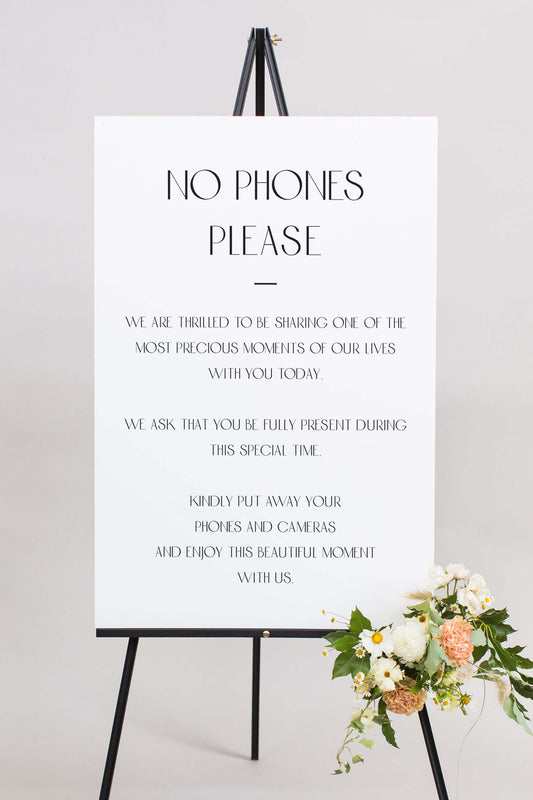 Gatorboard No Cell Phone Wedding Sign | The Naomi