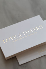 Wedding Vendor Thank You Card - White
