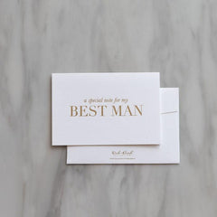 Best Man Thank You Card - White