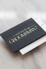 Groomsman Thank You Card - Black