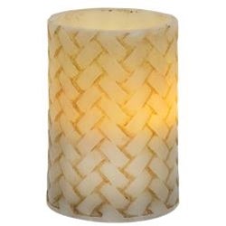 4" Basketweave Timer Candle