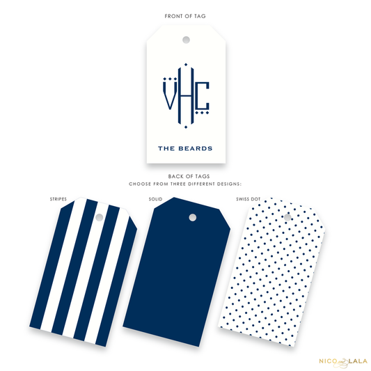 Oxford Monogram Gift Tags, Set Of 24
