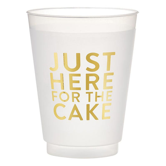 Gold Foil Frost Cups - Here for the Cake - Set of 6