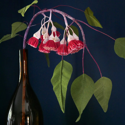 Eucalyptus Gum Nut Flower Branch from Crepe Paper Paper Flowers