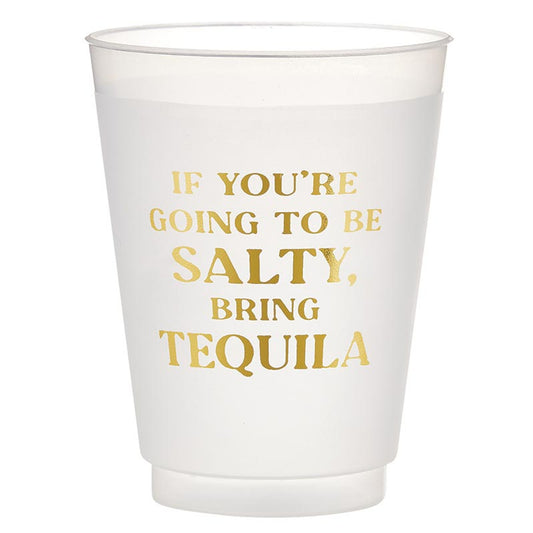 Gold Foil Frost Cups - Bring Tequila - Set of 6