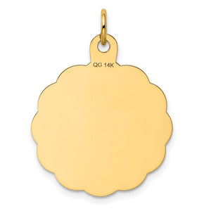 14k Yellow Gold Wedding Bells Charm or Pendant, 24mm