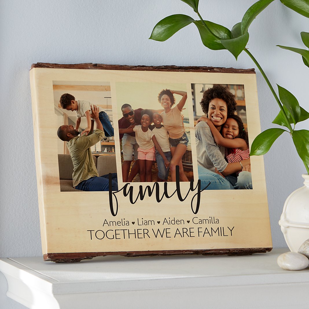 Heart of Our Family Rustic Photo Wood Sign