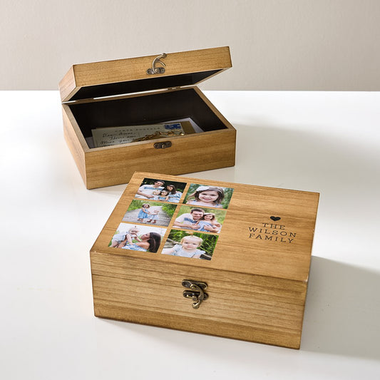 Magical Memories Photo Wood Keepsake Box