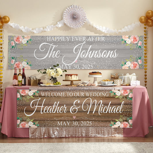 Rustic Floral Celebration Banner