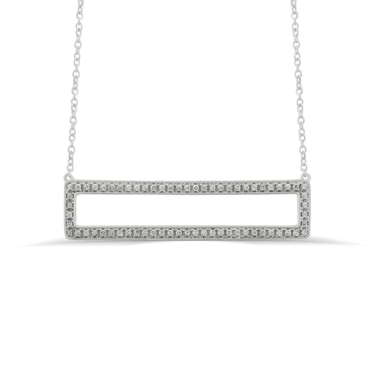 Lab Grown Rectangle Shaped Diamond Necklace