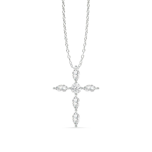 Heavenly Light Lab Grown Diamond Cross Necklace