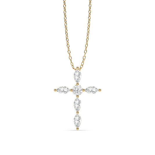 Heavenly Light Lab Grown Diamond Cross Necklace