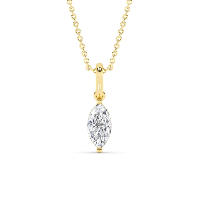 Lab Grown Marquise Diamond Pendant Necklace