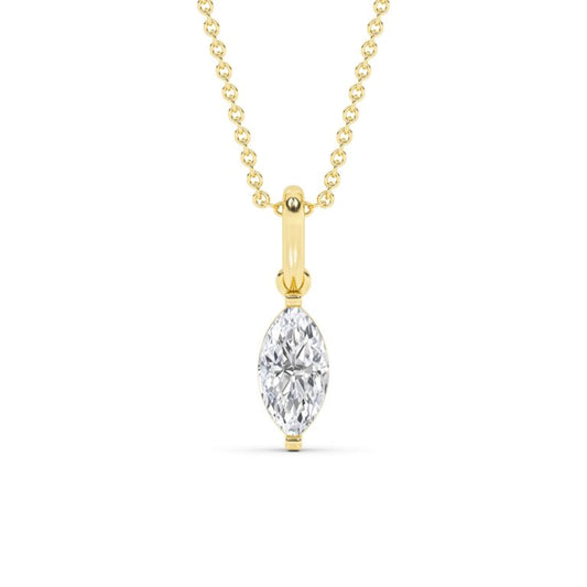Lab Grown Marquise Diamond Pendant Necklace