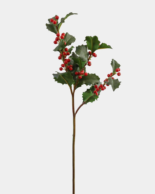 Artificial Holly with Berries 25"