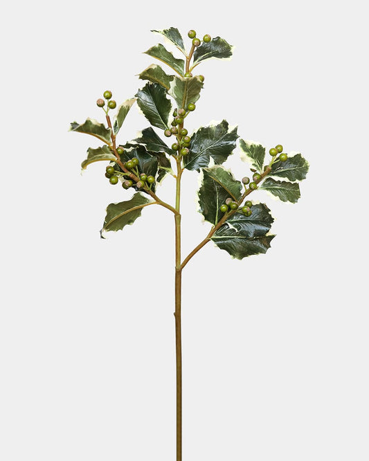 Artificial Green Holly 25"
