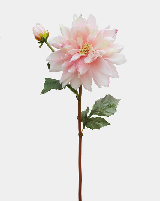 Peach Pink Faux Dahlia 20.5"