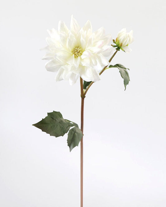 White Artificial Dahlia 20.5"